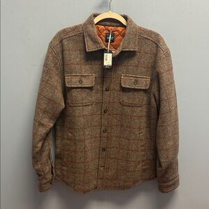 johnnie-O Tan Plaid Shirt Jacket